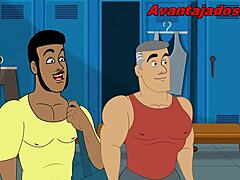 cartoon gay story with the old man from the academy