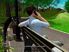 3D Cartoon Babe in Ripped Outfit Tease