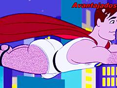 Bold Gay Hero With Giant Ass In Intense Action