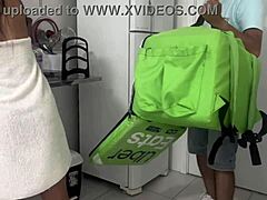 Delivery Guy Gets Paid in Juicy Tight Pussy Action