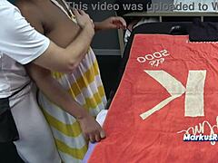 Husband sends wife for sensual massage by black masseur. Her huge natural boobs get oiled up.