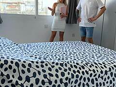 Blonde real estate agent screwed by buyer in office deal