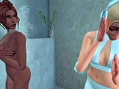 Lustful lesbian sluts got wild in gym action. Preview of steamy anime hentai SFM.