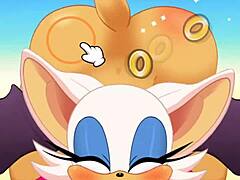 Rouge performs oral and anal in game