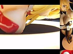 Lucy bunny gets intense cum on her figures in animejoker patreon.