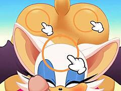 Rouge performs oral and anal in game