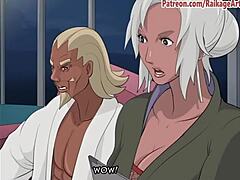 雷影用巨屌征服木叶在后宫动作中