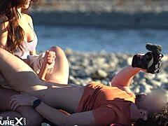 she overpowered him with a strapon in the woods for pure outdoor pleasure