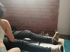 Horny Latina Teen Masturbates Me and Sucks Out Every Drop