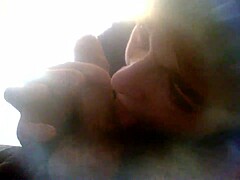 Emma Kees performs deepthroat blowjob