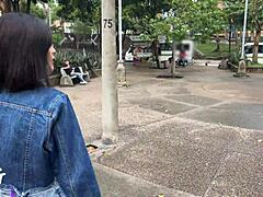 jade mercury hooks up with random guy near subway for hot vid! 😜