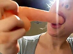 Extreme public masturbation with anal plug deep in cum action