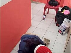 Milf nurse teases ass in hospital corridor