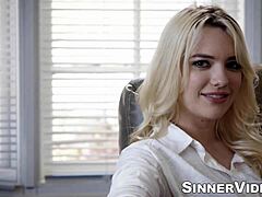 Derrick Pierce just kept pounding Kenna James' wet shaved pussy with his big cock! 💦