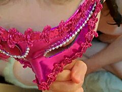 masked student gives another cute blowjob on a regular day