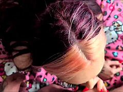 Matched on Tinder with hot goth roommate for dorm fun