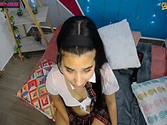 New camgirl MÍA LÓPEZ gets wild on webcam debut