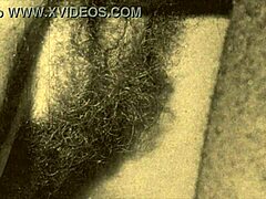 Vintage interracial threesome with hairy beaver banging action