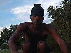 hempstead location with mature skinny roommate workout session