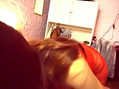 i moan as latina bitch deepthroats big cock in lingerie, getting creampie