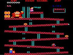 Brunette Gamer Ready for Donkey Kong Challenge