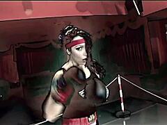 two horny milfs fight with fisting and toys in wet pussy licking.