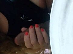 blonde sucks big black cock, milking monster dick with tits and ass