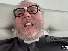 lia ponce, latina tetona, punished and drilled by padre damián