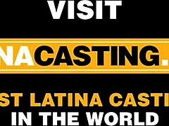 Amateur Latina with big ass gets rimjob. Intense POV pussy pounding at casting!