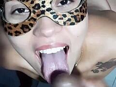 big ass slut cums and pisses in mouth