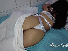 Friend’s wife shocked with cock in her mouth.