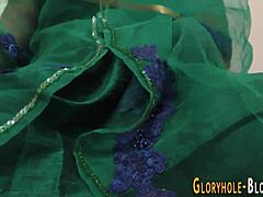 islamic babe sucks big cock at gloryhole spot