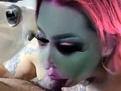 Latina Babe Performs Deepthroat Blowjob