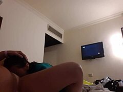 lesbian girlfriend gets mouth fucked in hotel room