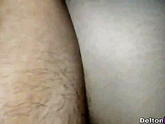 Amateur Latina couple bangs hard in POV. He finishes with a creampie on her tight ass.