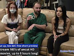 dr tampa examines bratty orphan cheerleader blaire celeste in florida