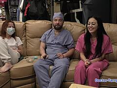 dr tampa examines bratty orphan cheerleader blaire celeste in florida