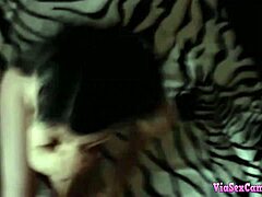 Couple's Wild Fuck Ends with Cumshot on Tits via Webcam