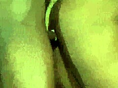 My neighbor fingers my ass, penetrates my pussy, and cums on my hairy pussy.