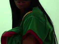 Sexy Brunette Ebony Flashes Young Assets in Homemade Exhibitionist Fantasy