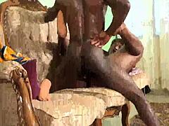 My neighbor fingers my ass, penetrates my pussy, and cums on my hairy pussy.