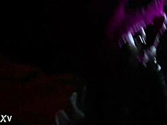 Sexy Black Woman Gives Oiled Blowjob to Big Cock with Banana