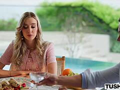 tushy anal-curious hottie haley and hubby play with toys deepthroat rimjob