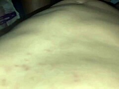 Big ass Asian gets pummelled in the pussy