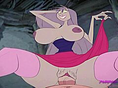 Madam Mims shakes her ass while riding in her cottage.