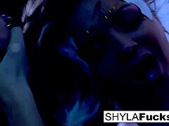 Busty Nikka obeys Shyla Stylez's commands in erotic girl-on-girl sex!