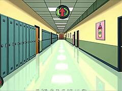 Steamy teen tits and cumshots in Evil Morty parody hentai