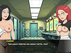 Steamy teen tits and cumshots in Evil Morty parody hentai