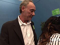 company interview turns into interracial foursome with ebony jasmine and romana