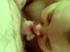 My heart races watching my bbw wife suck me off